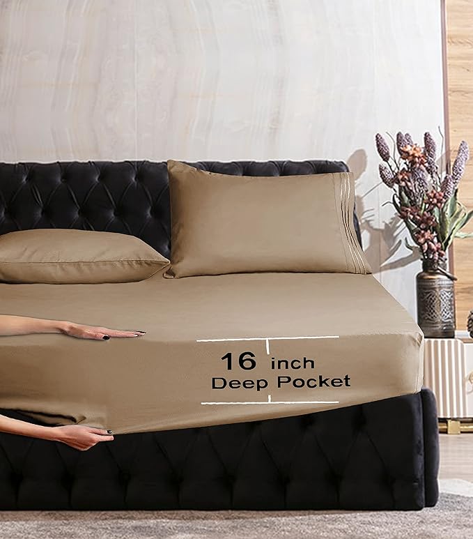 Luxurious Wrinkle Egyptian Quality Fitted Sheet - Image 2