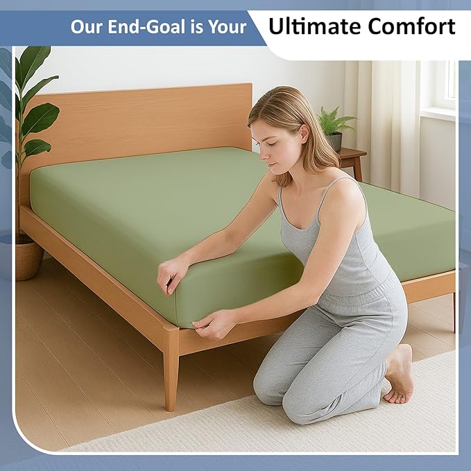 Cottington Lane 1 Piece Queen Size Fitted Sheet - Image 3