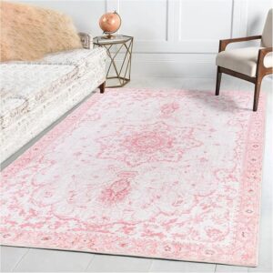 Pink Softer Wool Rug 5x7