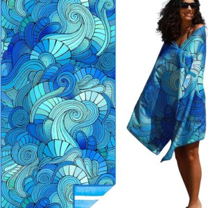 Thin Lightweight Microfiber Beach Towel Sand Free